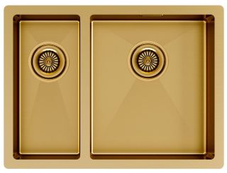 Мойка кухонная Paulmark Gerberg PM225944-BGR правая брашированное золото